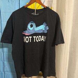 Disney Stitch Black T-Shirt with Blue Accents 2xL